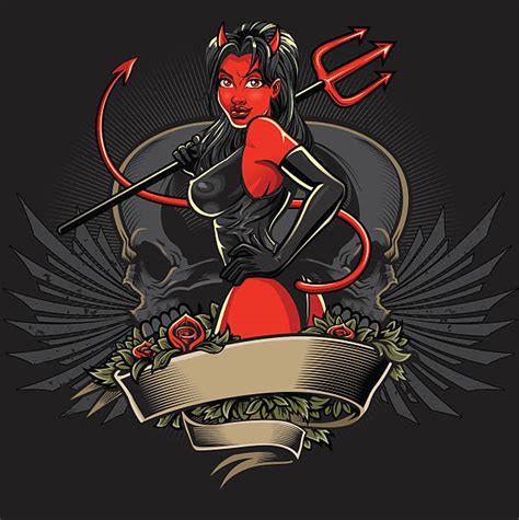 Devil Pin Up Girl Illustrations Royalty Free Vector Graphics And Clip