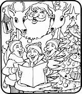 Coloring Christmas Pages Singing Coloringpages1001 sketch template