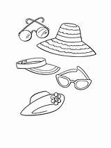 Accessories Coloring Beach Printable Pages Categories sketch template