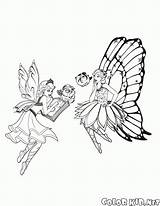 Coloring Barbie Pages Butterfly Mariposa Fairy Catania Studying Magic Dances Popular sketch template