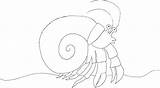 Crab Hermit Carle sketch template