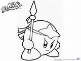 Kirby Coloring Pages Spear Printable Kids Getdrawings Bettercoloring sketch template