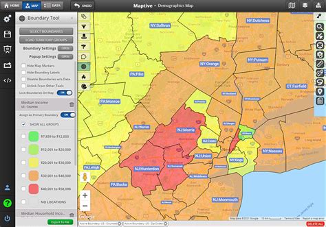 county map maker maptive mapping software