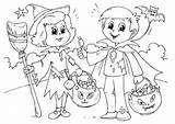 Trick Coloring Pages Treat Printable Friends Fun sketch template