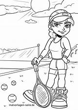 Malvorlage Malvorlagen Tennisspielerin sketch template