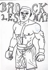 Brock Lesnar Coloring Pages Tattoo Template Wwe Sketch sketch template