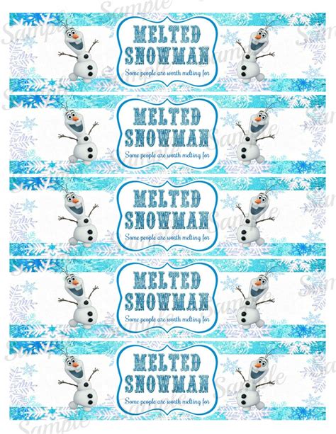 frozen water bottle labels  printable printable word searches