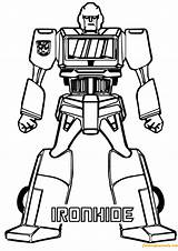 Transformers Coloring Pages Ironhide Transformer Iron A4 Printable Hide Robot Lockdown Online Color Kids Megatron Books Power Colouring Coloringpagesonly sketch template