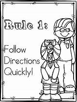 Rules Classroom Coloring Rule Preview sketch template