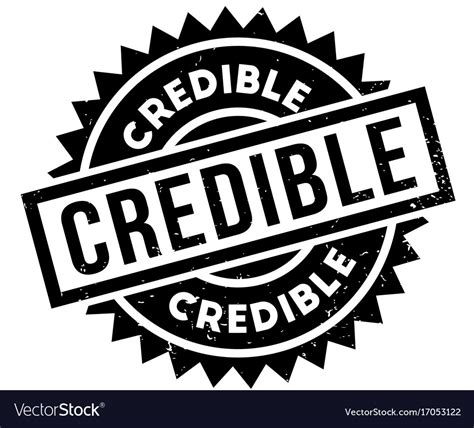 credible rubber stamp royalty  vector image