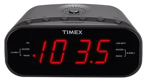 timex tgy amfm dual alarm clock radio    green display