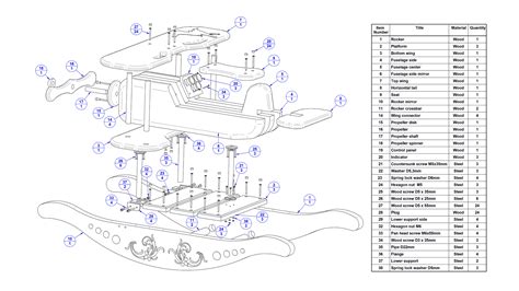 rocking airplane kids toy plan