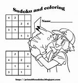 Sudoku Printable Puzzles Kids Easy Pokemon sketch template