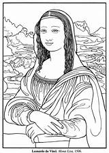 Mona Lisa Coloring Getcolorings Line Printable sketch template