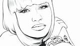 Coloring Pages Minaj Nicki Faces Face Women People Sheets Woman Printable Colouring Color Print Ladies Book Google Search Female Designlooter sketch template