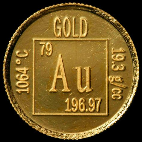 element coin  sample   element gold   periodic table