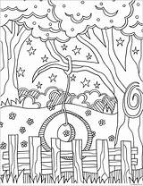 Tire Swing Coloring Pages Color sketch template