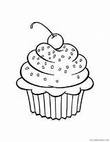 Cupcake Coloring Coloring4free Cherry Pages Related Posts sketch template