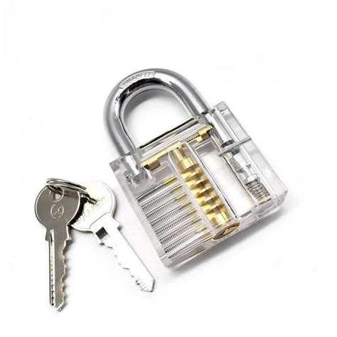 clear transparent practice locks  pack lockpickable