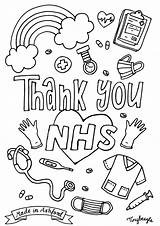 Colouring Nhs Thank Inspirational Firefighters sketch template