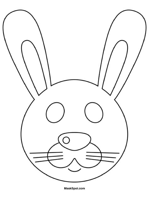 rabbit mask template  color printable