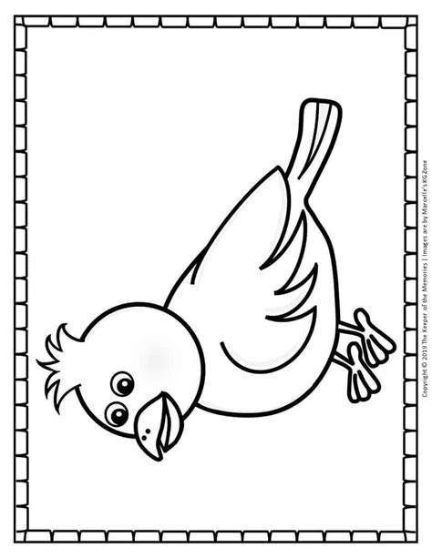 cute bird coloring pages  keeper   memories