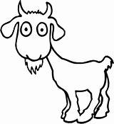 Goat Coloring Pages Cartoon Printable Goats Color Kids Animal Clipart Print Sheet Library Sheep Drawings Children Animals Colouring Billy Gruff sketch template