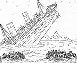Titanic Coloring Pages Sinking Printable Cool2bkids Kids sketch template