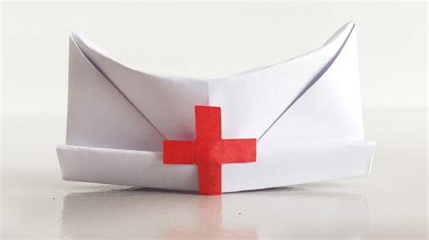 easy paper nurse hat origami cap doctor youtube