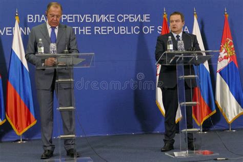 Joint Press Conference Of Russian And Serbian Foreign Ministers Ivica