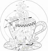 Teatime Tazas sketch template