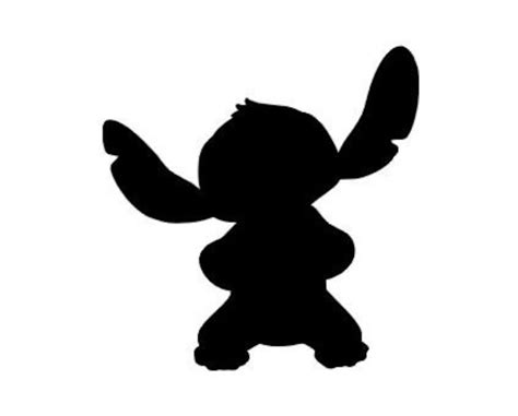 stitch lilo silhouette vinyl decal black red silver white etsy