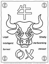 Ox Planerium Zodiac sketch template