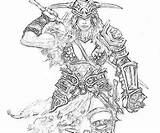 Barbarian Diablo Coloring Pages Printable Holy War Female sketch template