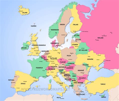 steden van europa kaart vogels