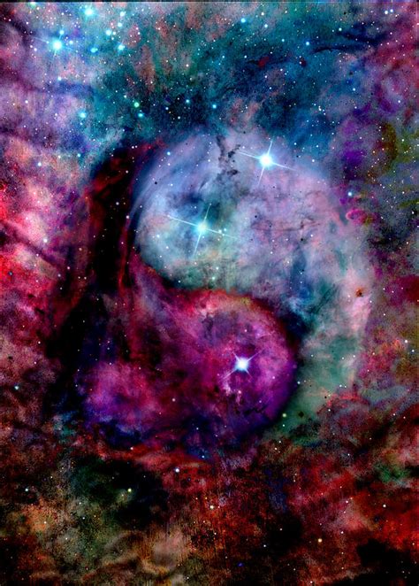 yin  cosmic nebula digital art  mitchell lindquist pixels