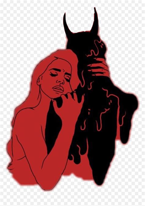 Lana Devil Red Black Drawing Outline Freetoedit Dancing With