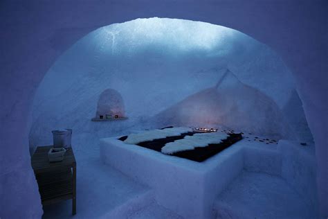 ice hotels    slept   real igloo ecobnb