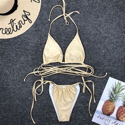 String Micro Bikini Set 2019 New High Cut Brazilian Swimsuit Female