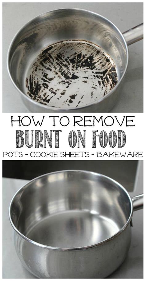 remove burnt food  pots cleaning hacks clean baking pans