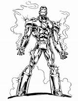Coloring Iron Man Bullet Proof Netart sketch template