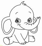 Coloring Pages Big Easy Kids Elephant sketch template