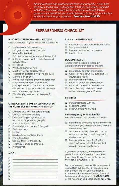 hurricane preparedness checklist emergency preparedness kit