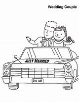Coloring Married Wedding Just Couple Pages Car Groom Bride Print Button Using Book Getcoloringpages Kids Otherwise Grab Welcome Size sketch template