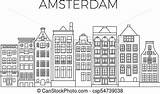 Amsterdam Dutch Huisjes Hollandse Kleurplaat sketch template