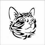 Tribal Cat Drawing Paintingvalley Stickers Drawings sketch template