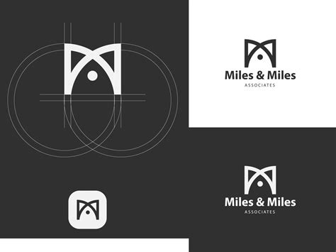 miles miles logo design  wideen  dribbble
