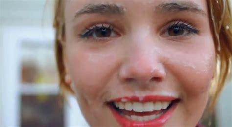 Cute Girl Gets Explosive Silk Milk Facial
