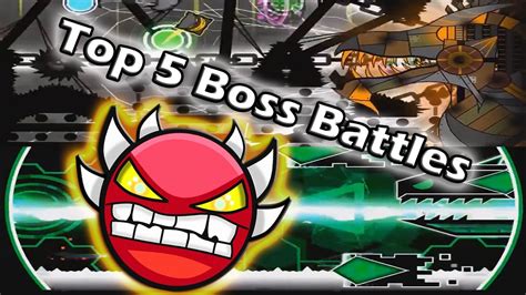 Top 5 Boss Battles Geometry Dash Youtube