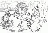 Coloring Pages Scenes Farming Farm Animals Popular sketch template